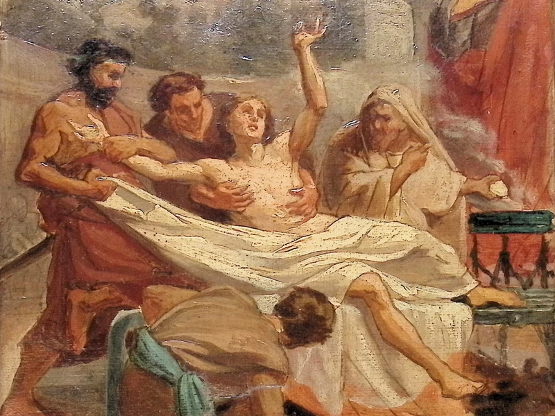 1831-Francesco Grandi - Primo bozzetto con il martirio di San Lorenzo per la Chiesa di San Lorenzo fuori le mura - Accademia di San Luca, Roma